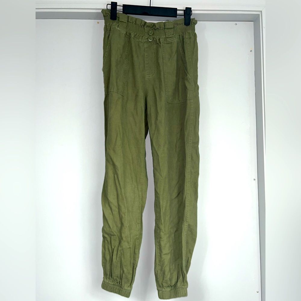 Vanilla Star Green Stretch Waist Joggers Size Small